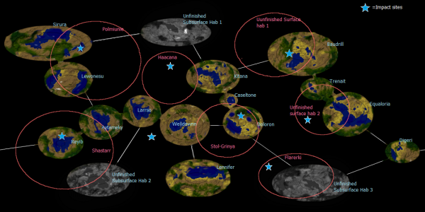 Galrecon Impact sites